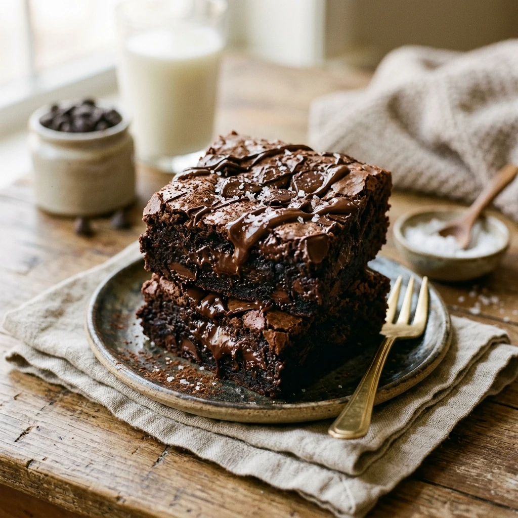 Brownie Batter Brownies Double Chocolate