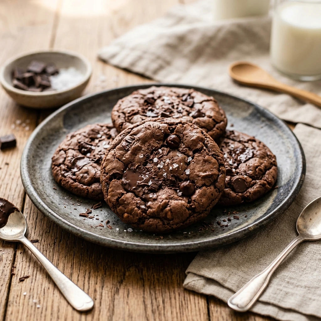 Brownie Batter Cookies No Chill Needed
