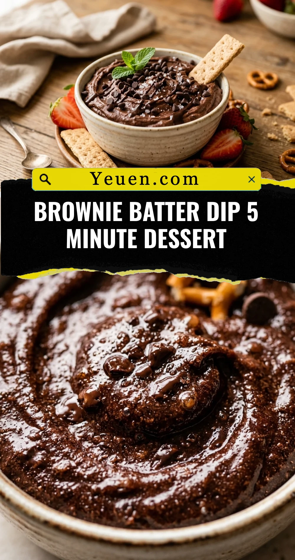 Brownie Batter Dip 5 Minute Dessert