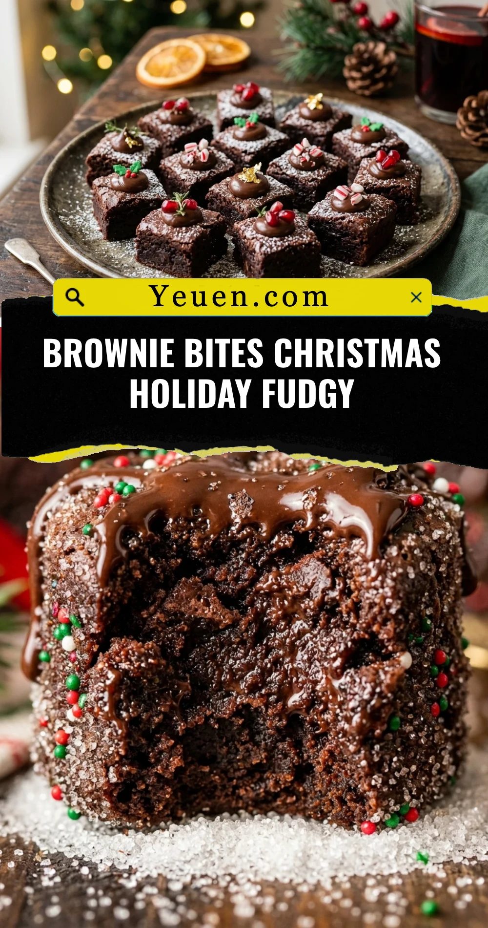 Brownie Bites Christmas Holiday Fudgy