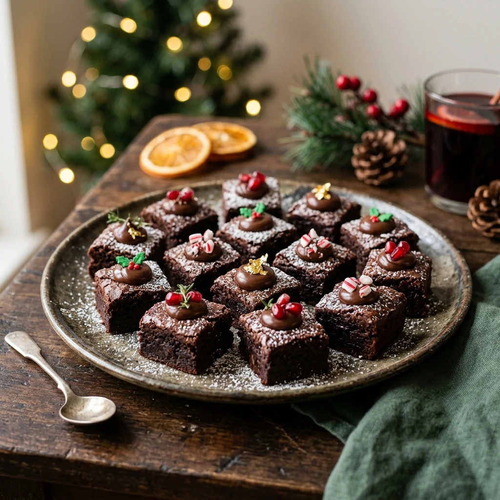 Brownie Bites Christmas Holiday Fudgy