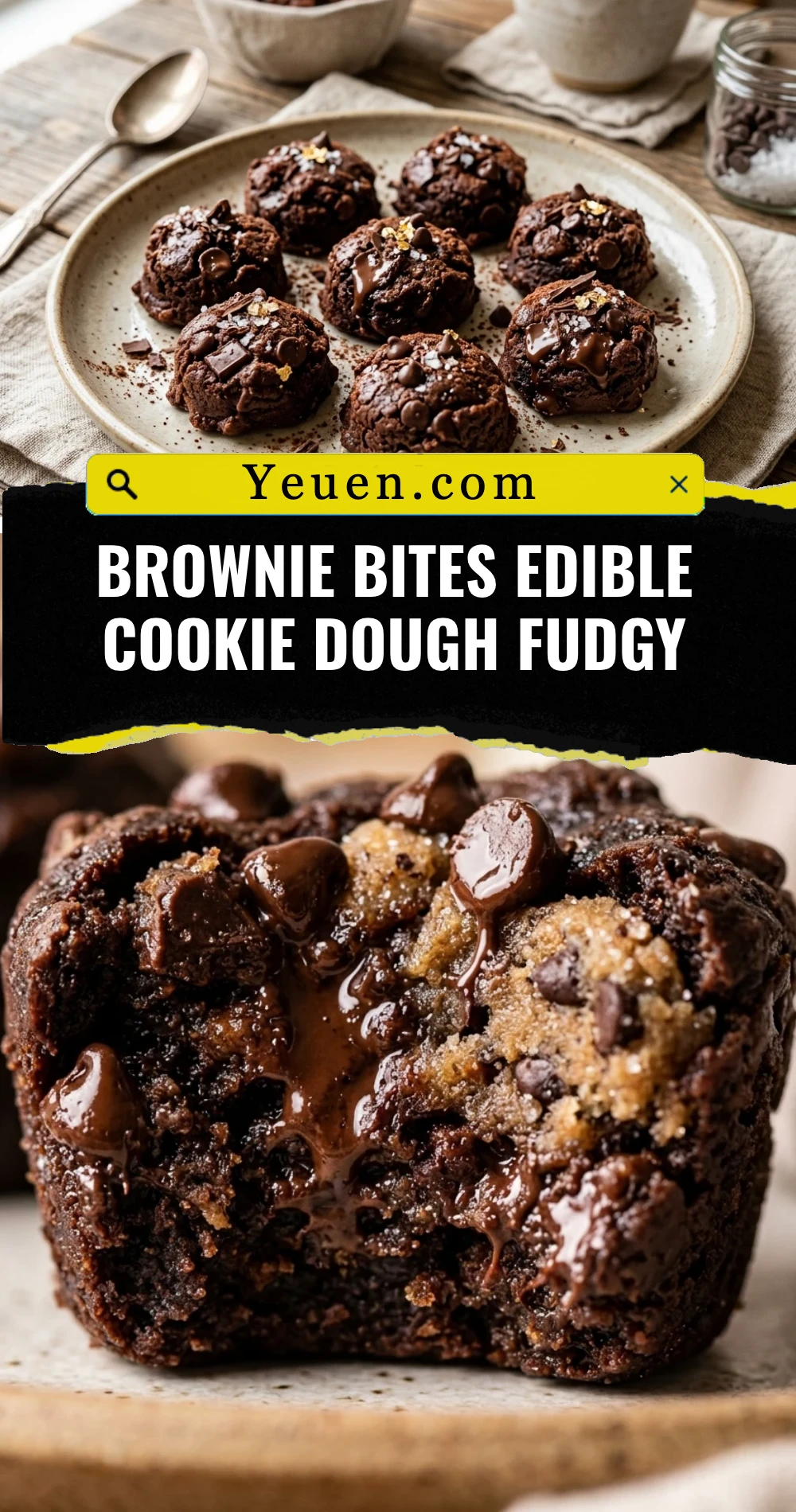 Brownie Bites Edible Cookie Dough Fudgy