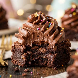 Brownie Bites With Frosting Party Ready