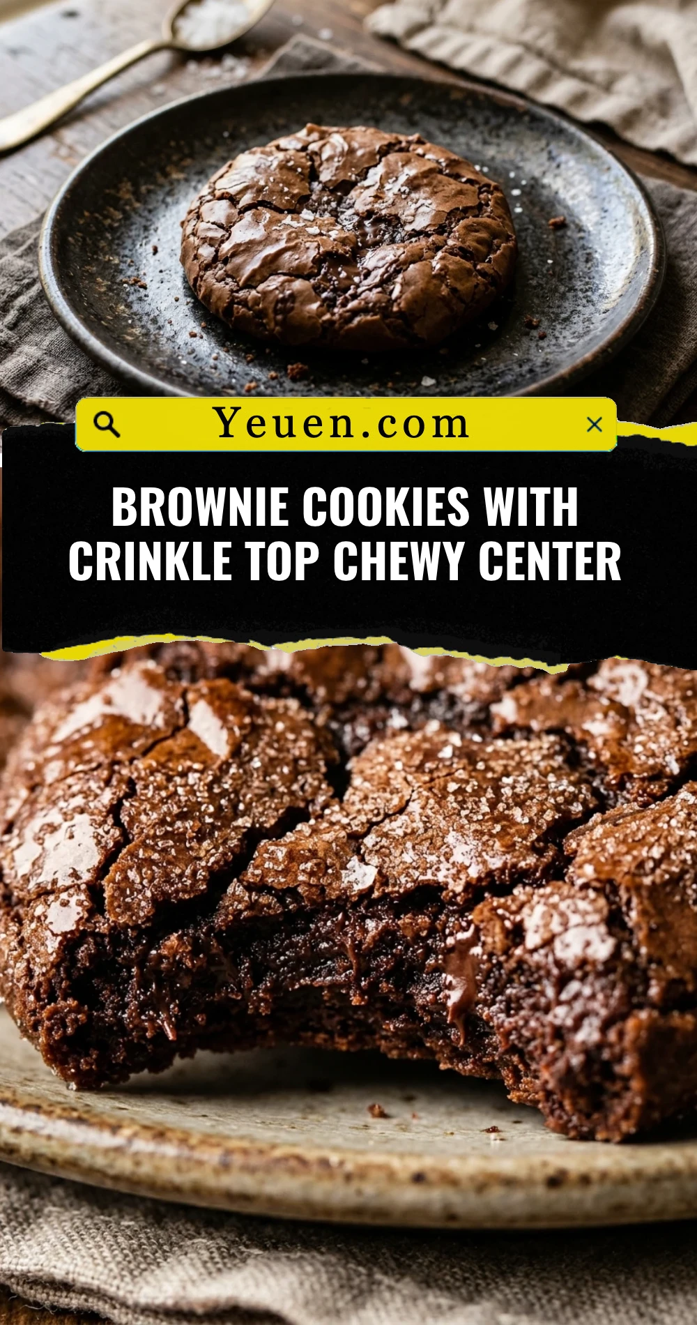 Brownie Cookies With Crinkle Top Chewy Center