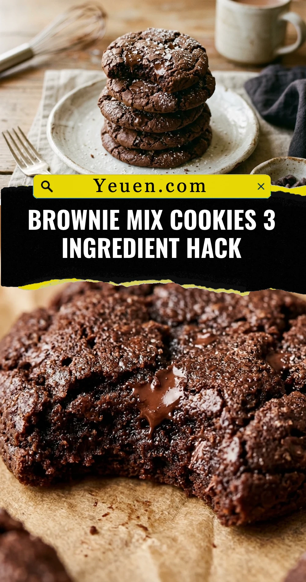 Brownie Mix Cookies 3 Ingredient Hack
