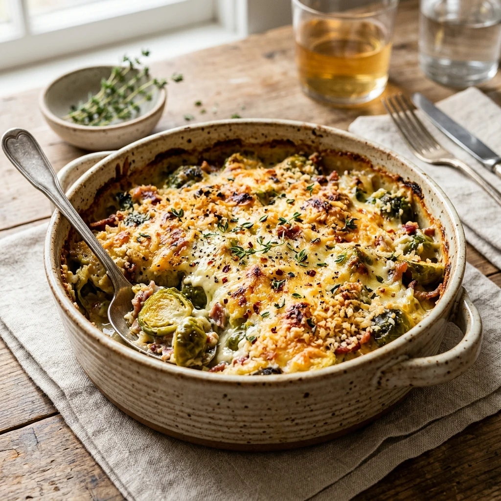 Brussels Sprouts Casserole Easy Vegetable Healthy Cheesy One Dish