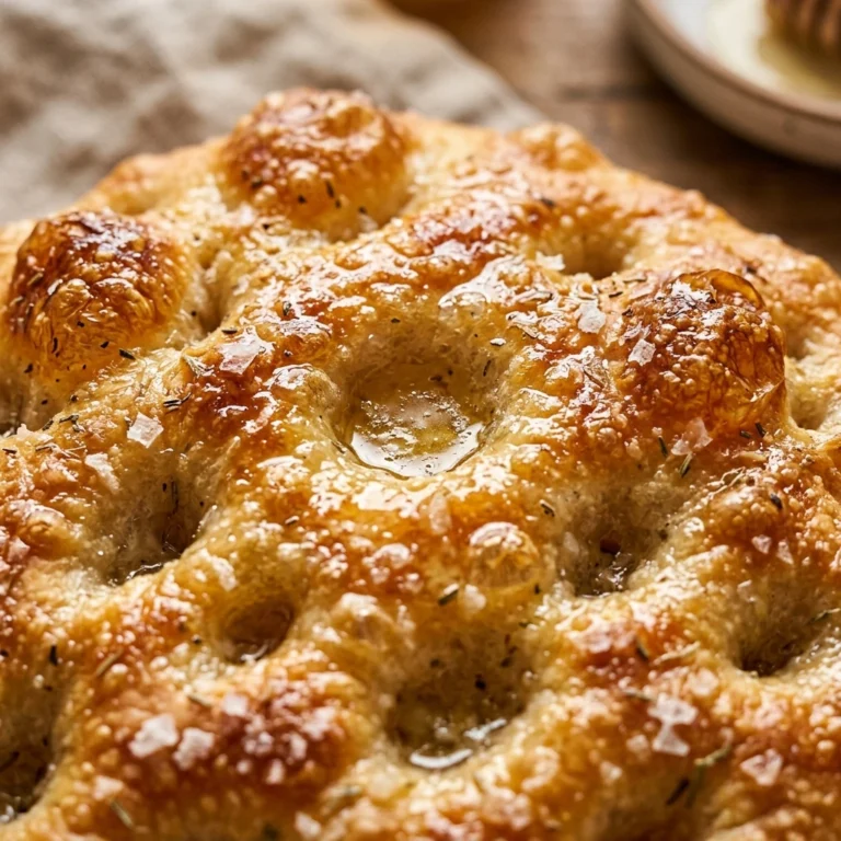 Bubbly Sourdough Focaccia With Honey Butter And Sea Salt