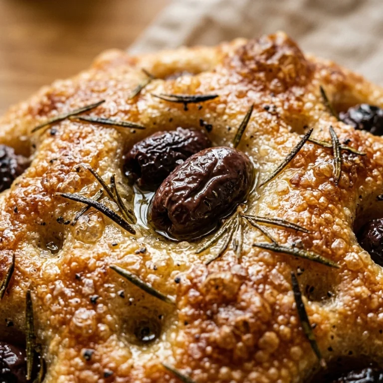 Bubbly Sourdough Focaccia With Olives And Rosemary ASMR
