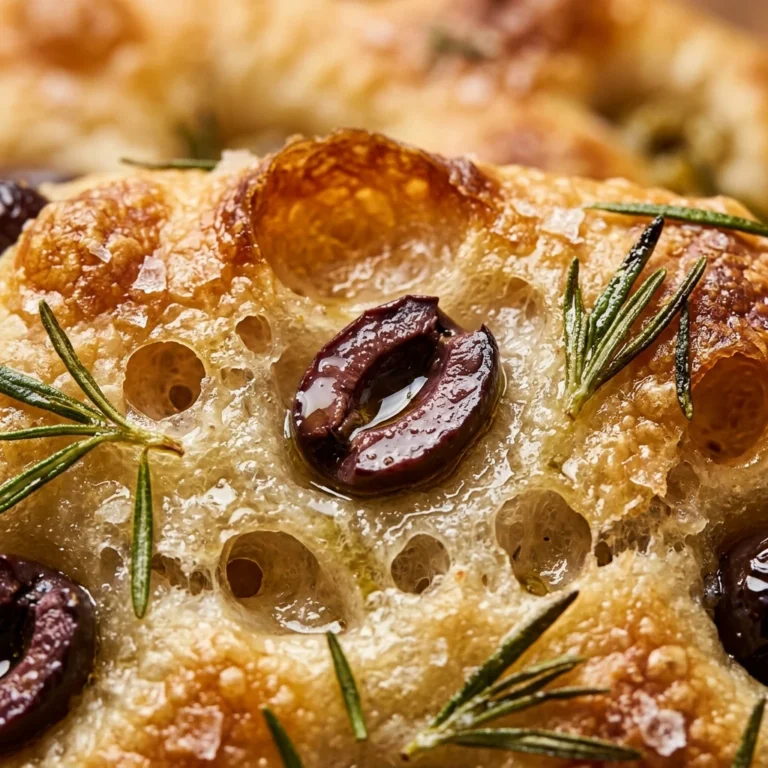 Bubbly Sourdough Focaccia With Olives And Rosemary ASMR