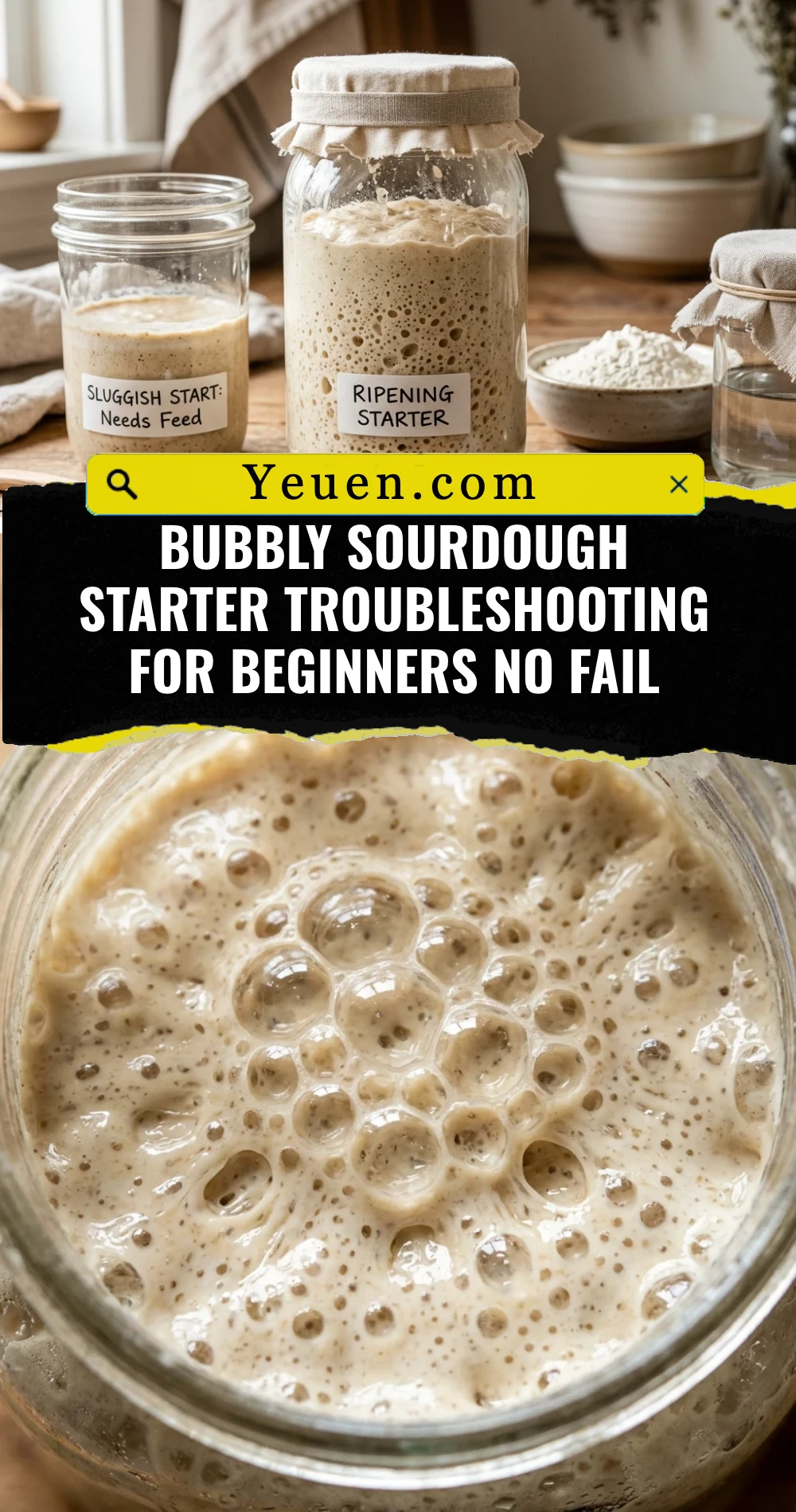 Bubbly Sourdough Starter Troubleshooting For Beginners No Fail