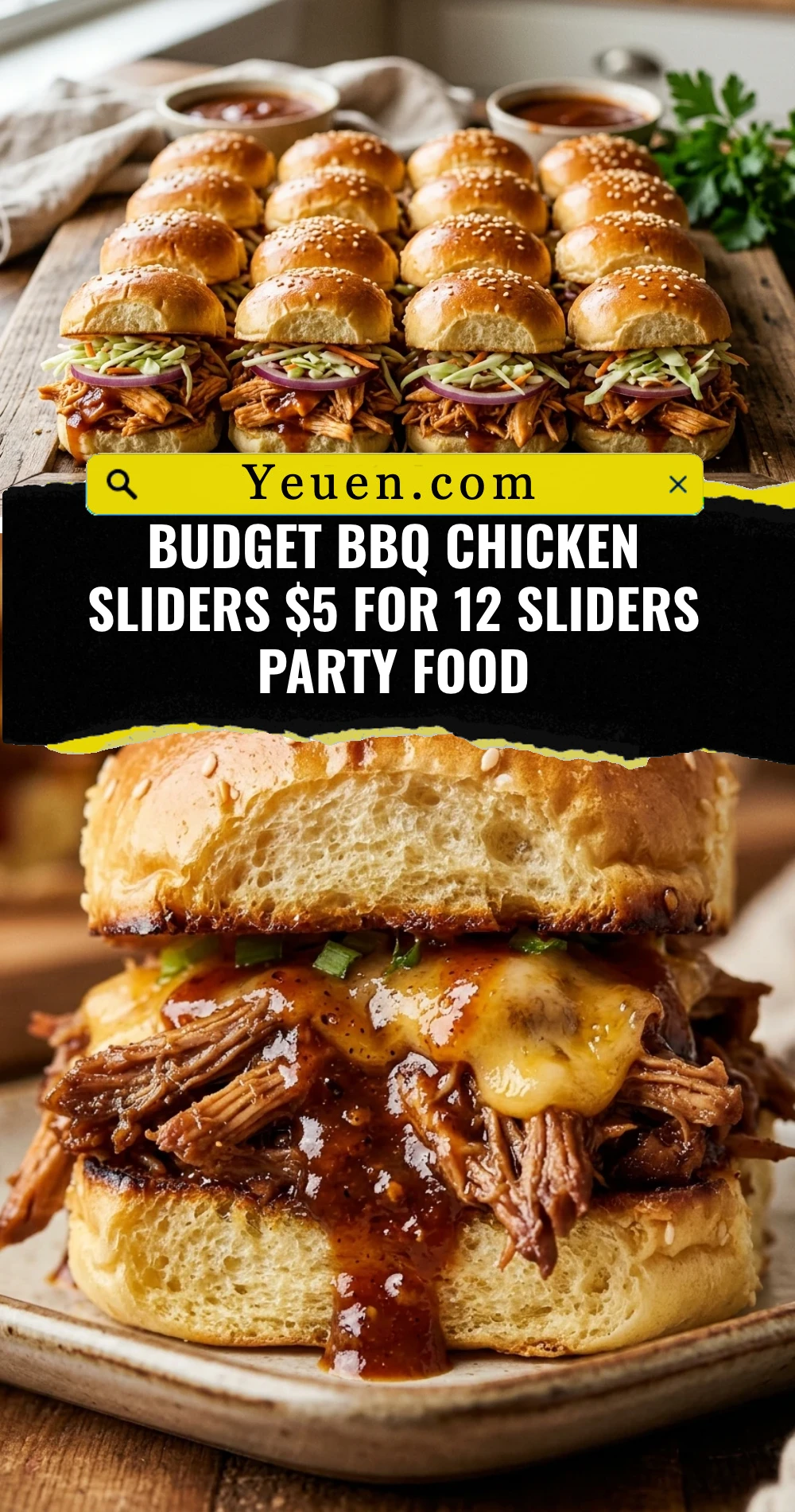 Budget BBQ Chicken Sliders $5 For 12 Sliders Party Food