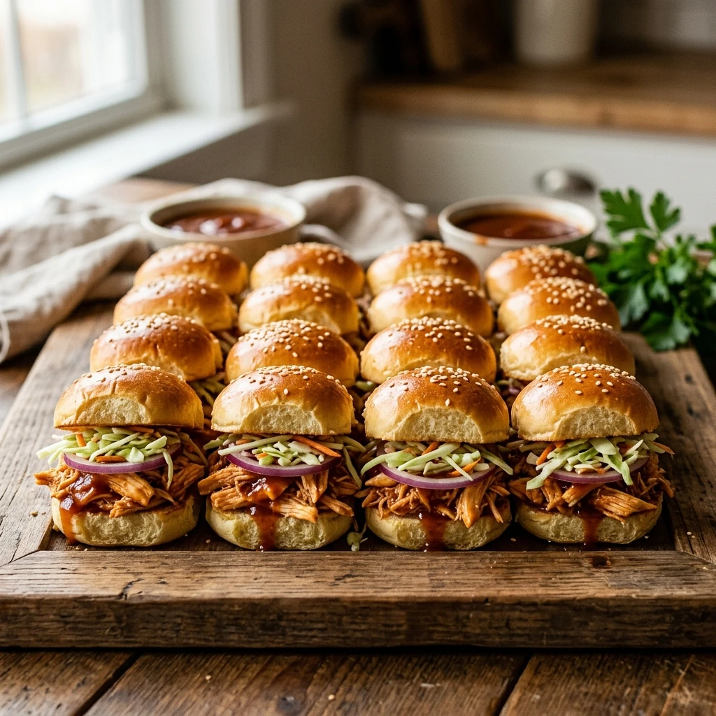 Budget BBQ Chicken Sliders $5 For 12 Sliders Party Food