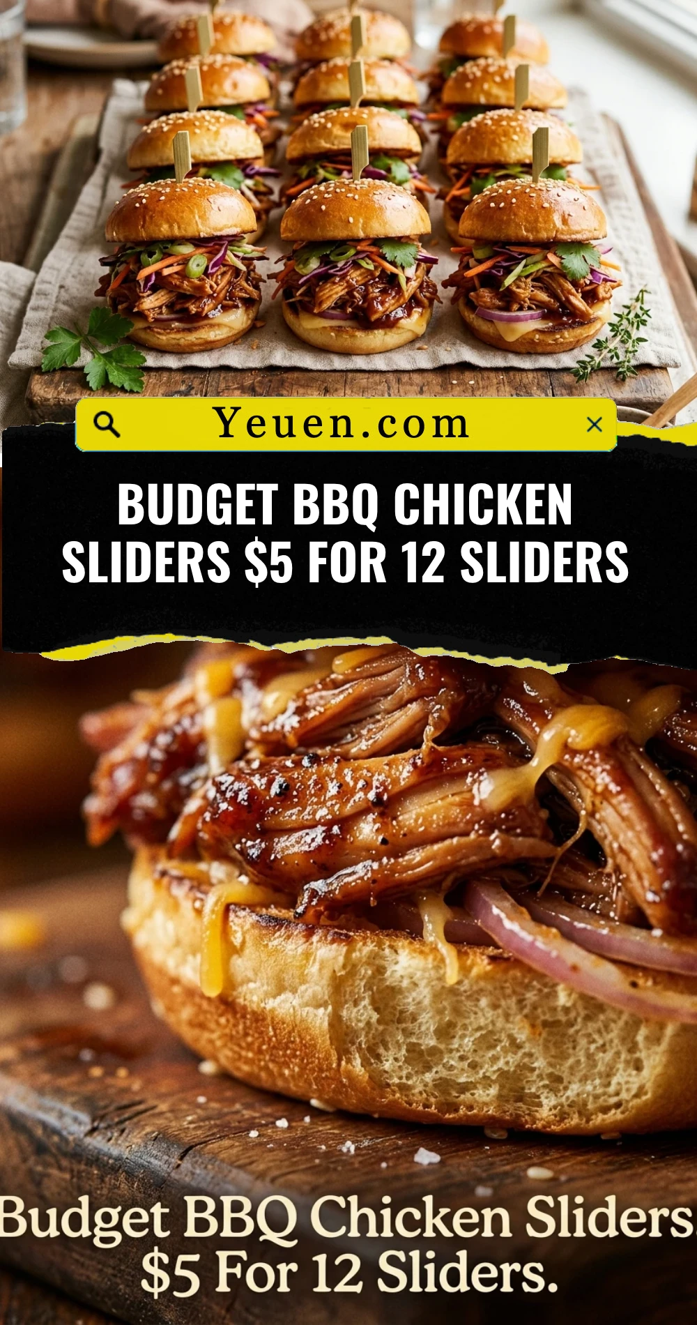 Budget BBQ Chicken Sliders $5 For 12 Sliders