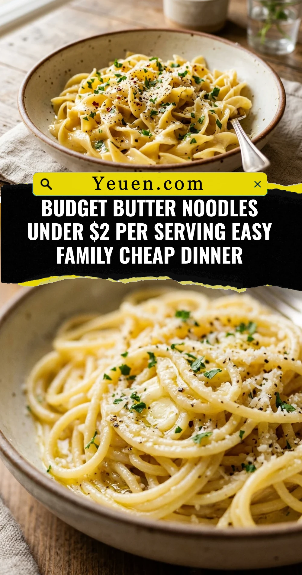 Budget Butter Noodles Under $2 Per Serving Easy Family Cheap Dinner