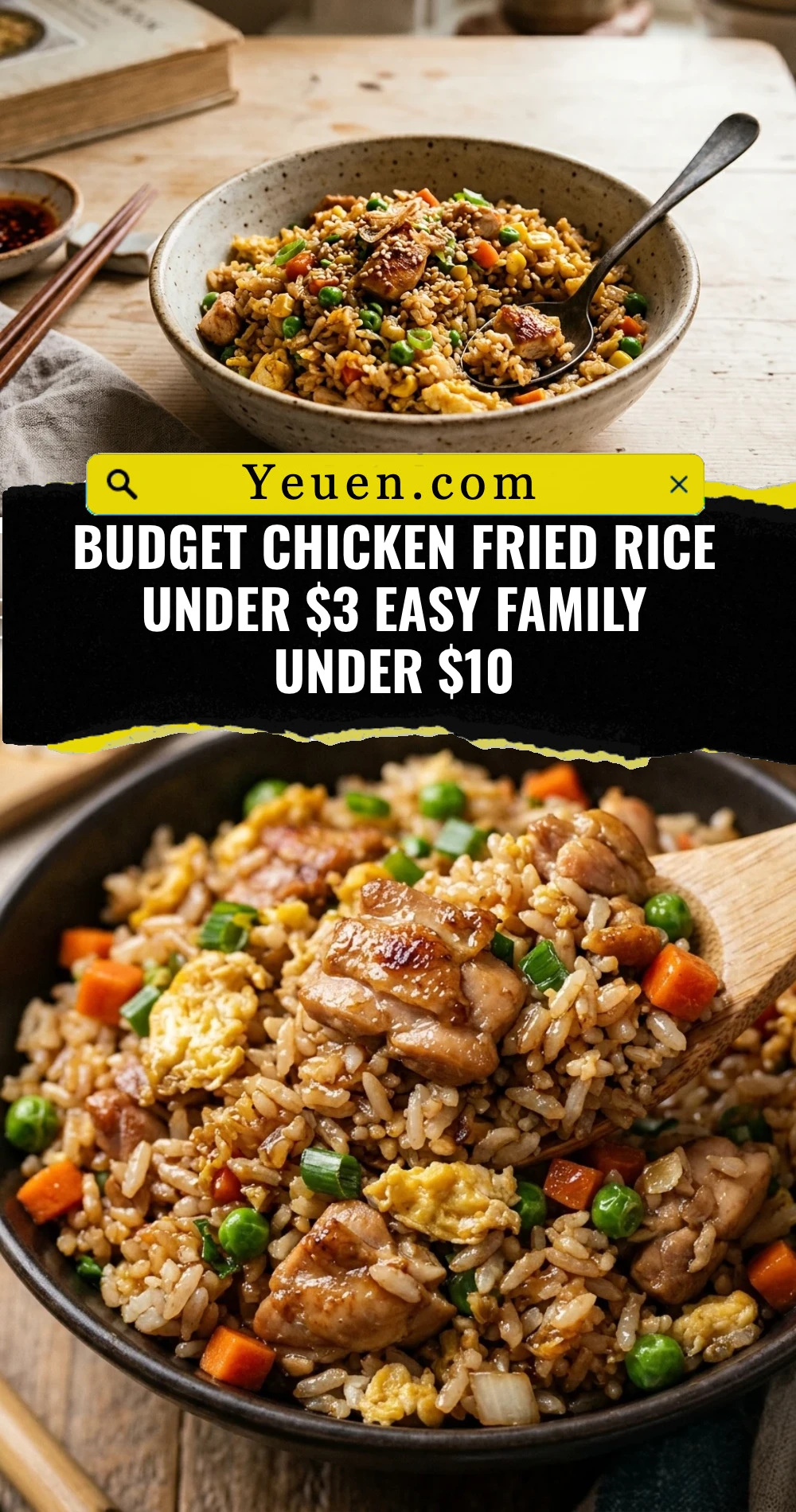 Budget Chicken Fried Rice Under $3 Easy Family Under $10