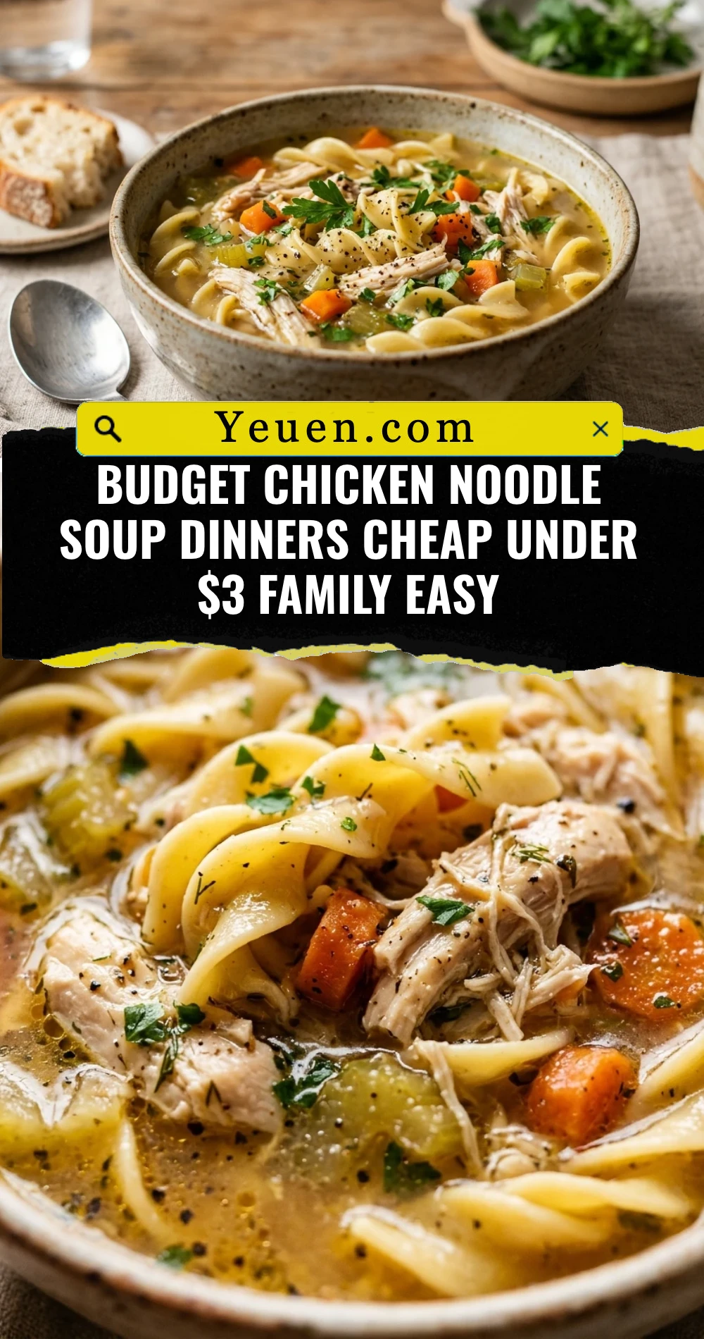 Budget Chicken Noodle Soup Dinners Cheap Under $3 Family Easy