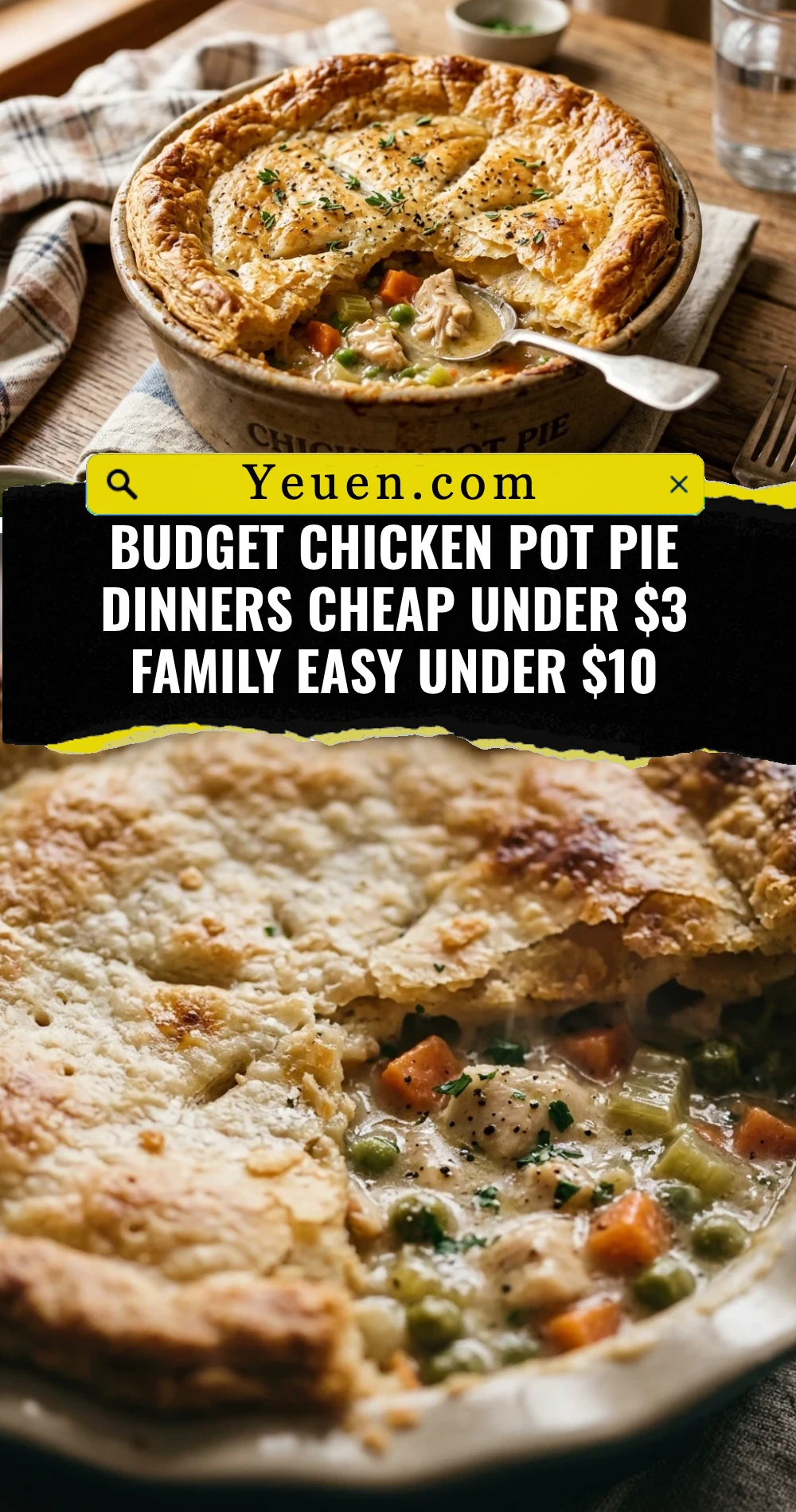 Budget Chicken Pot Pie Dinners Cheap Under $3 Family Easy Under $10
