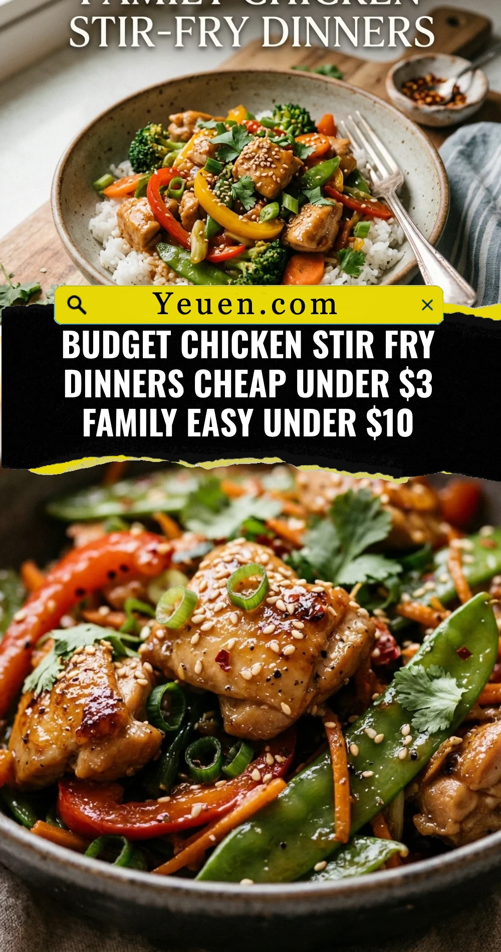 Budget Chicken Stir Fry Dinners Cheap Under $3 Family Easy Under $10