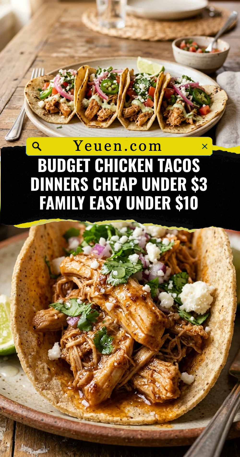 Budget Chicken Tacos Dinners Cheap Under $3 Family Easy Under $10