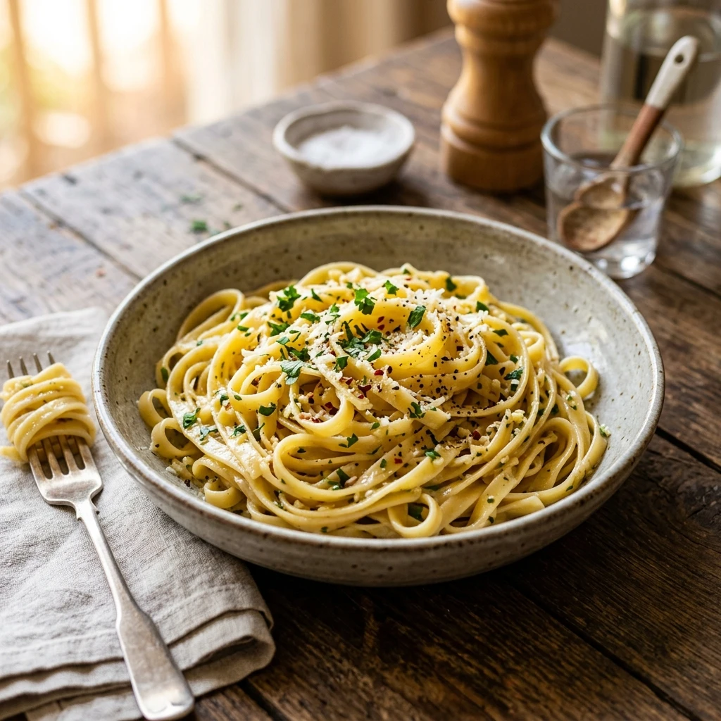Budget Garlic Butter Noodles $1 Per Serving 15 Minute