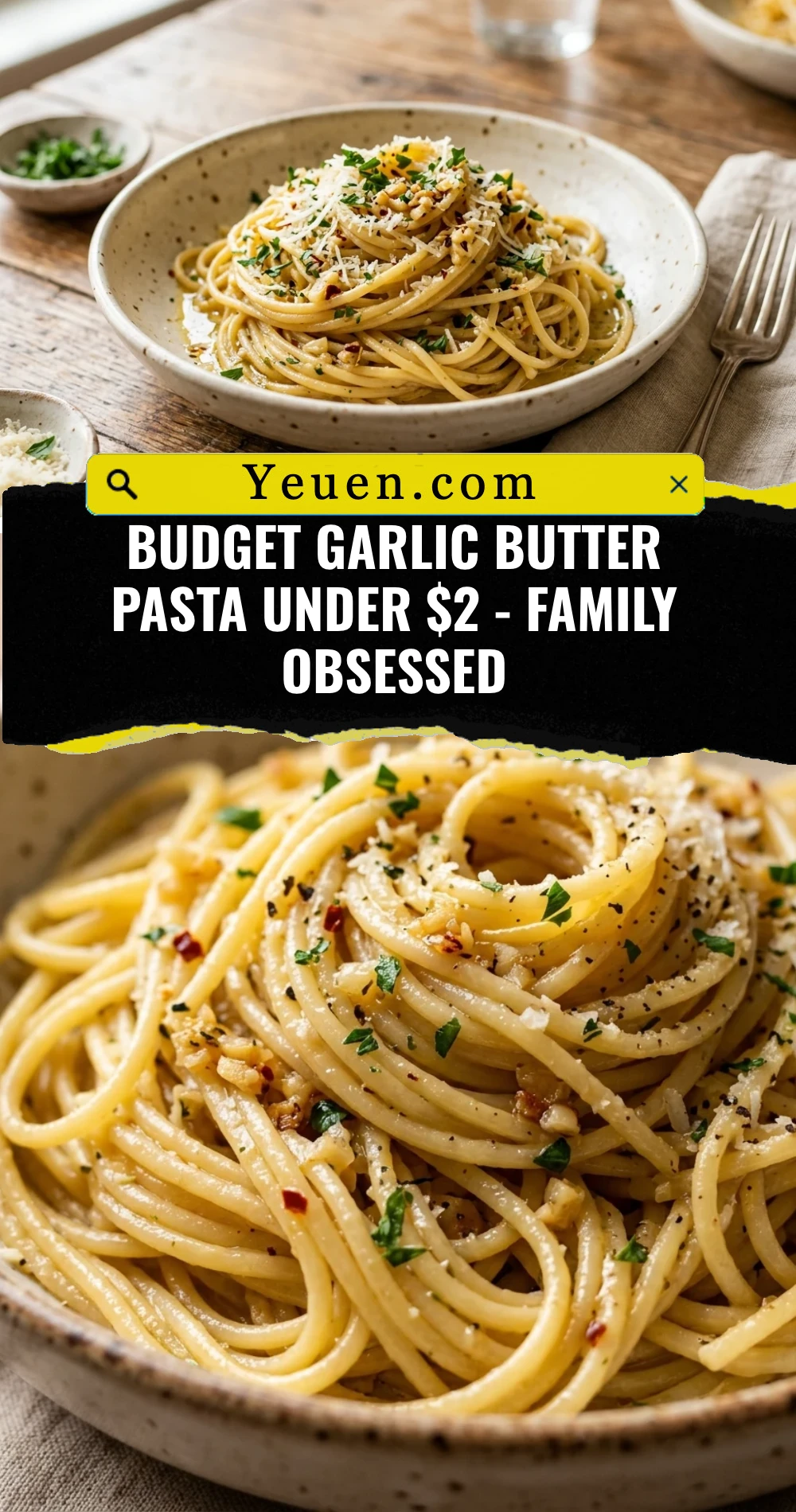 Budget Garlic Butter Pasta Under $2 - Family Obsessed