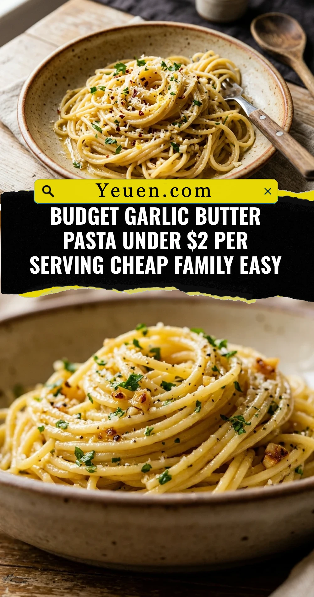 Budget Garlic Butter Pasta Under $2 Per Serving Cheap Family Easy