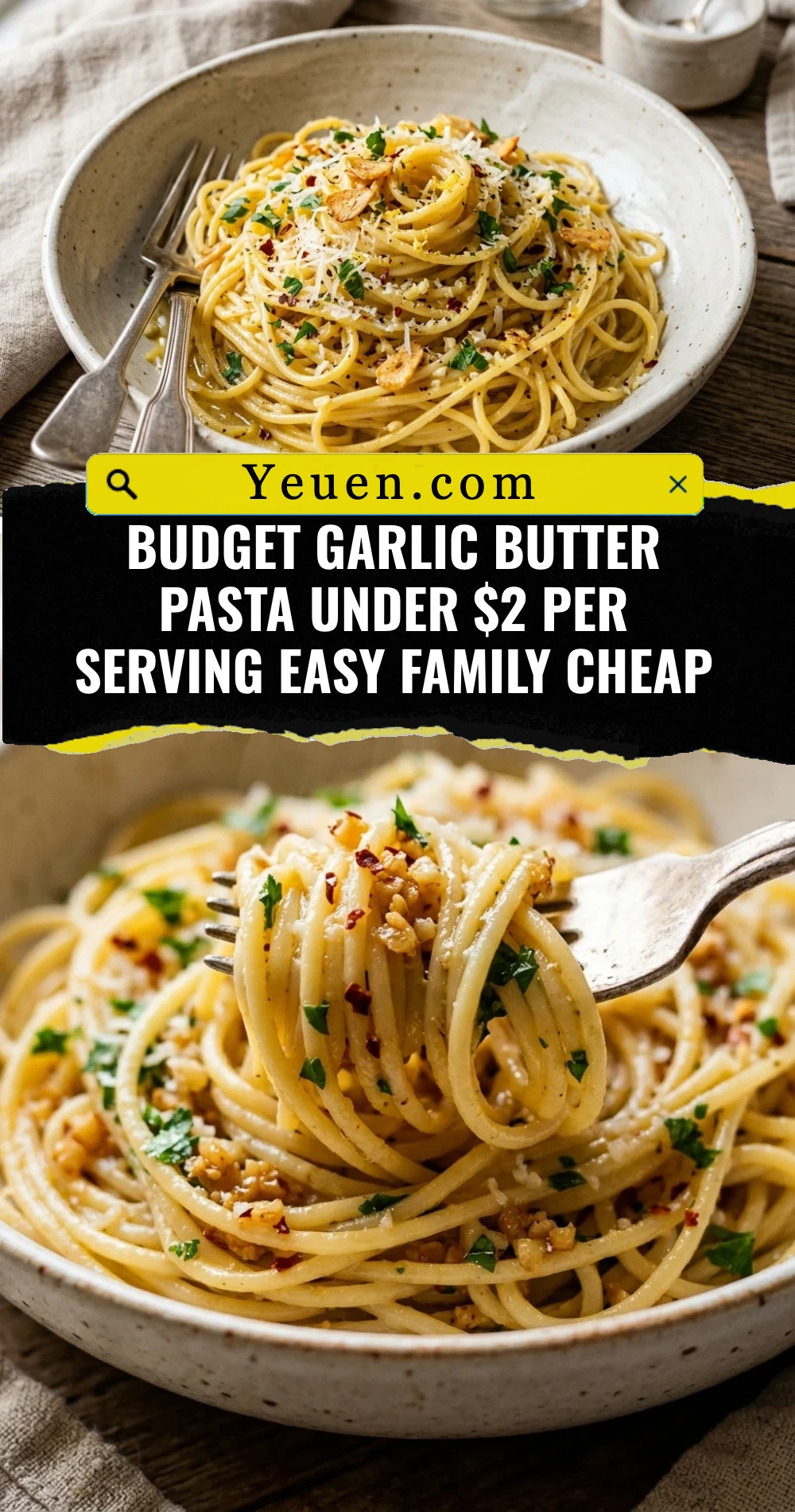 Budget Garlic Butter Pasta Under $2 Per Serving Easy Family Cheap