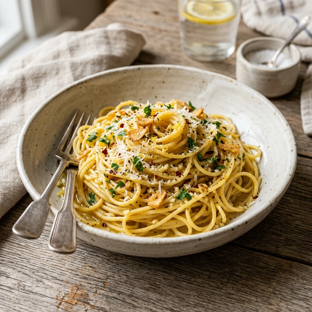 Budget Garlic Butter Pasta Under $2 Per Serving Easy Family Cheap