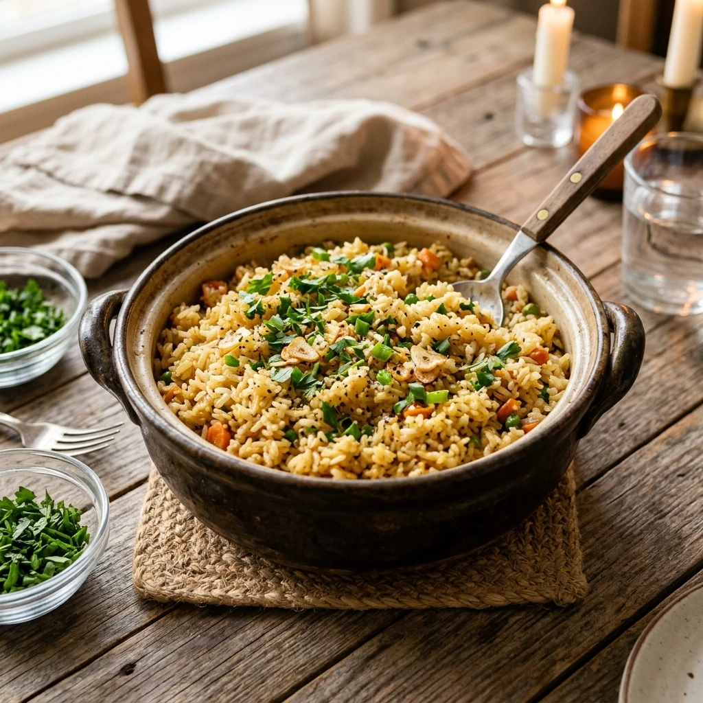 Budget Garlic Rice One Pot Family Under $10 Easy Fluffy