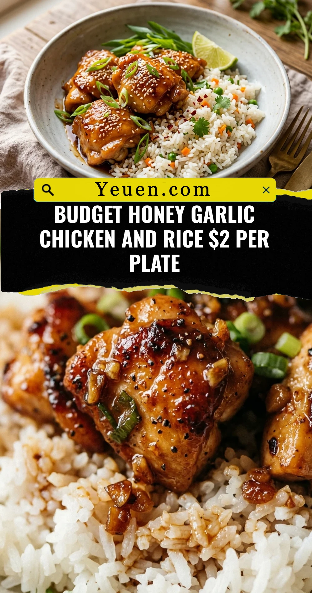 Budget Honey Garlic Chicken And Rice $2 Per Plate