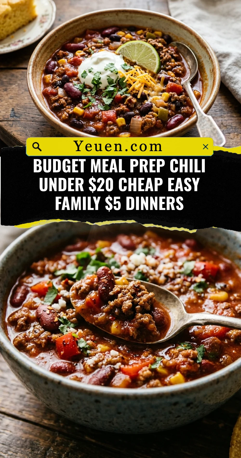 Budget Meal Prep Chili Under $20 Cheap Easy Family $5 Dinners