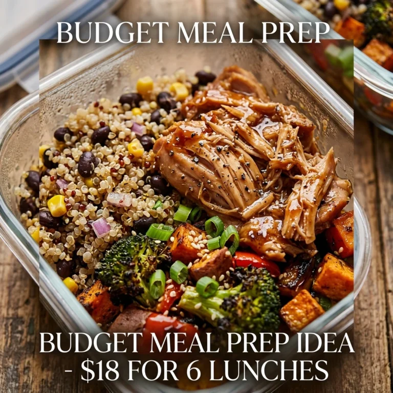 Budget Meal Prep Idea - $18 For 6 Lunches