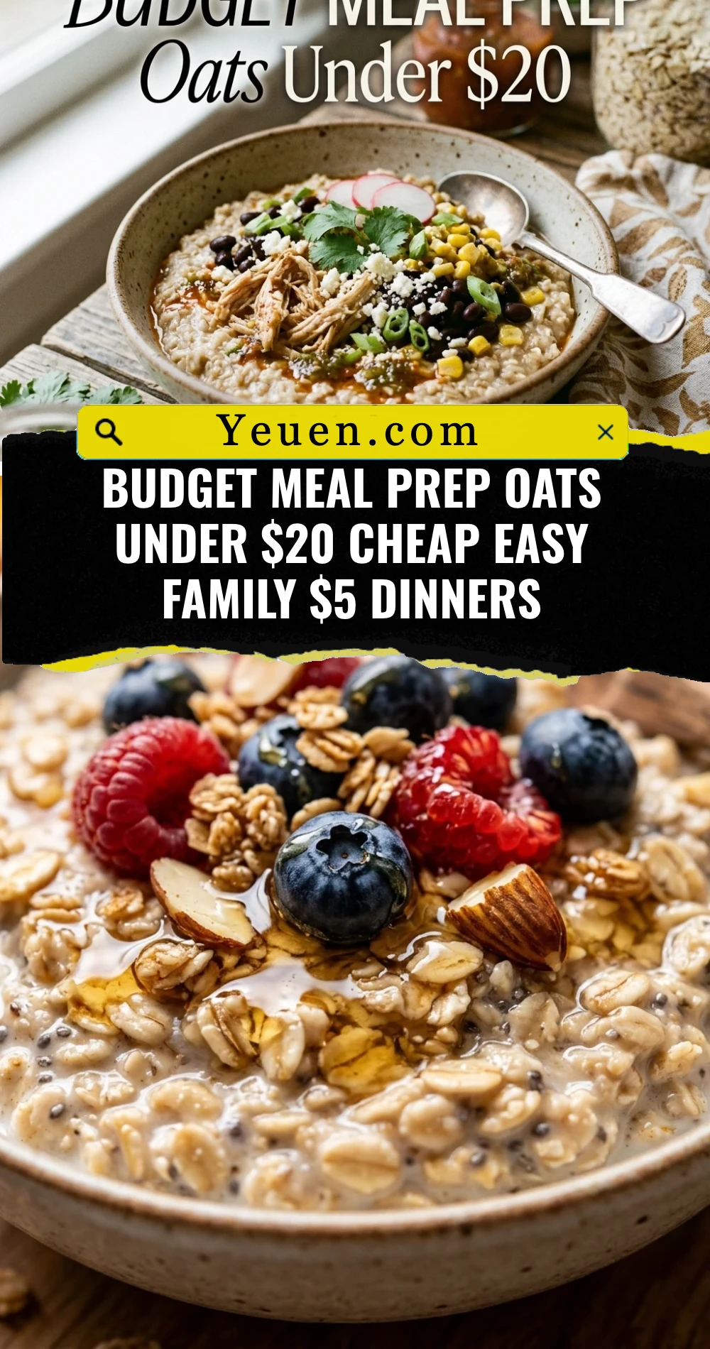 Budget Meal Prep Oats Under $20 Cheap Easy Family $5 Dinners