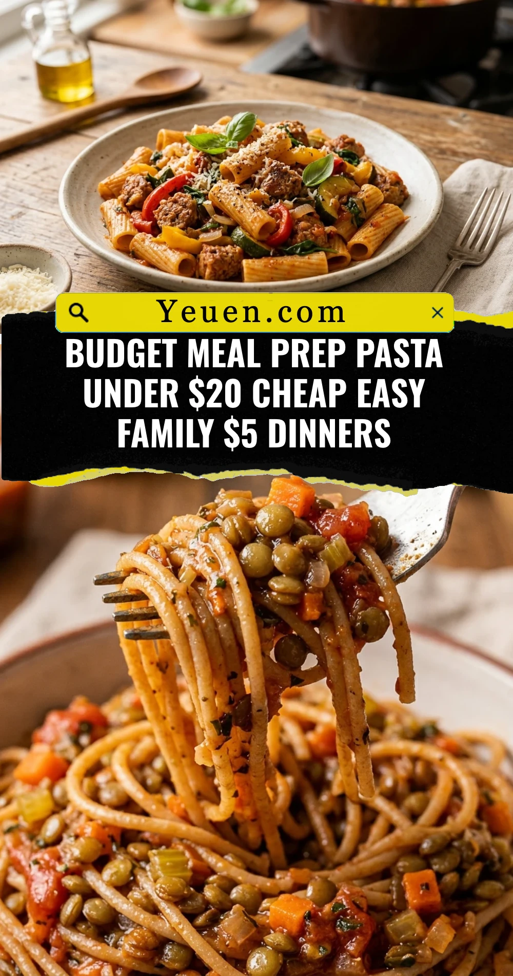 Budget Meal Prep Pasta Under $20 Cheap Easy Family $5 Dinners