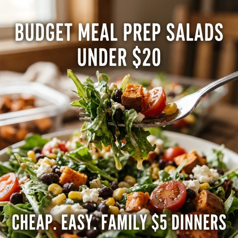 Budget Meal Prep Salads Under $20 Cheap Easy Family $5 Dinners