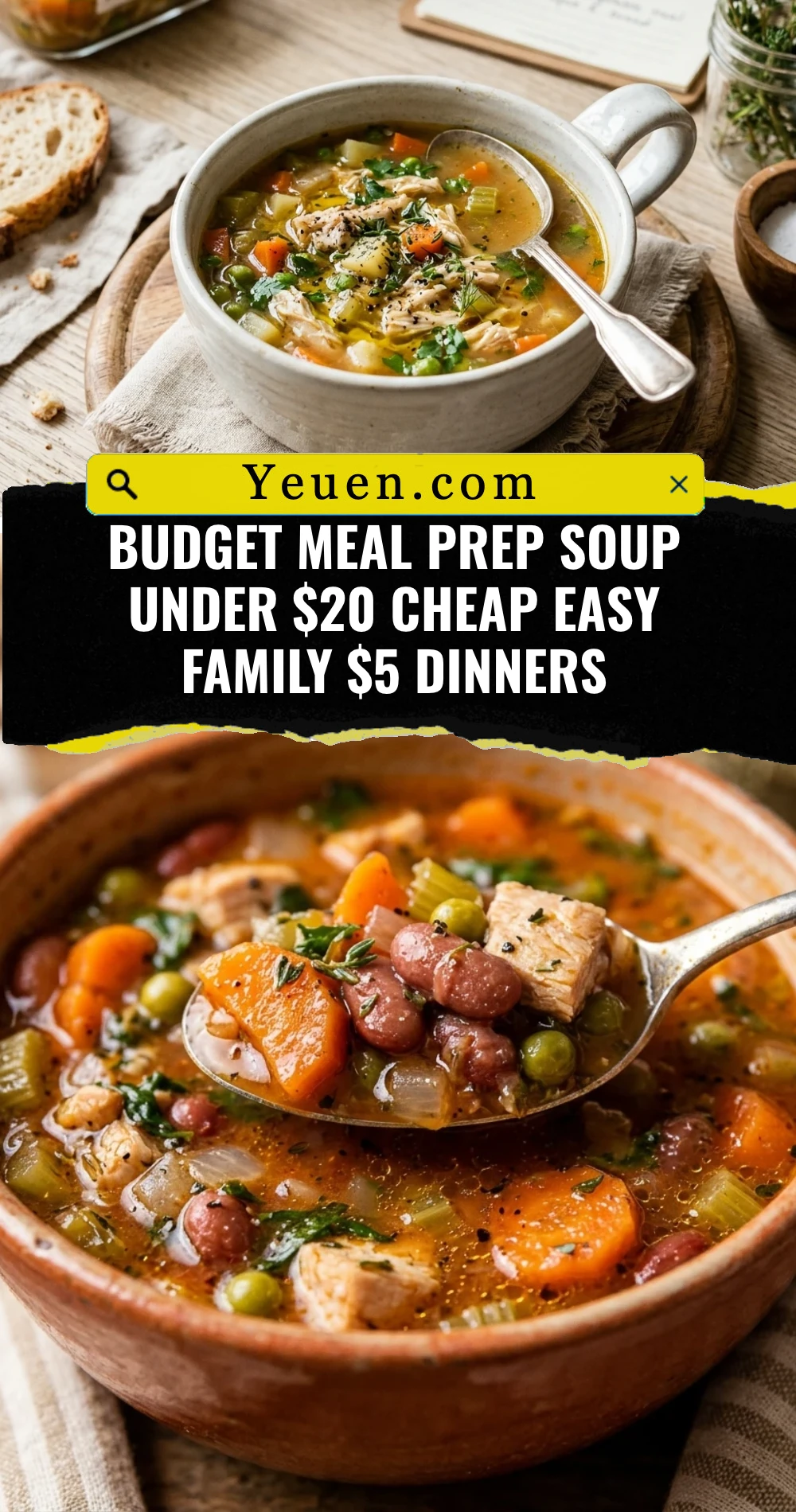 Budget Meal Prep Soup Under $20 Cheap Easy Family $5 Dinners