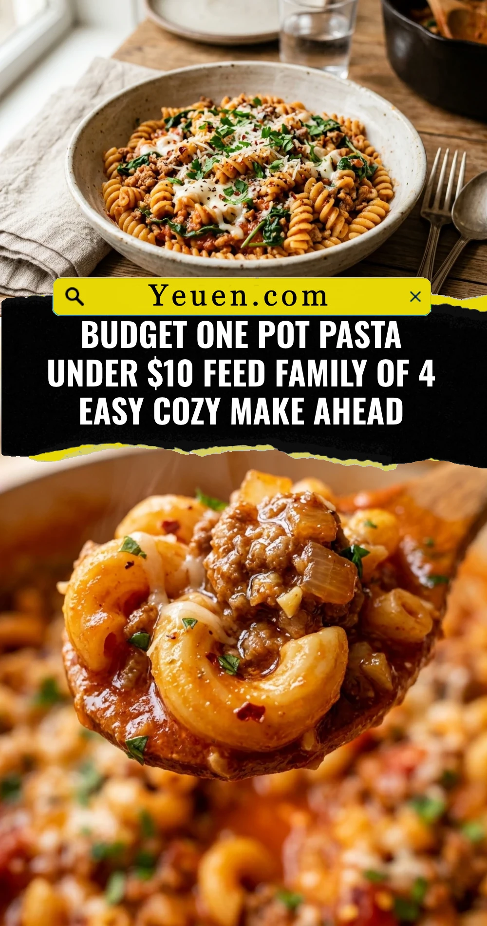Budget One Pot Pasta Under $10 Feed Family Of 4 Easy Cozy Make Ahead