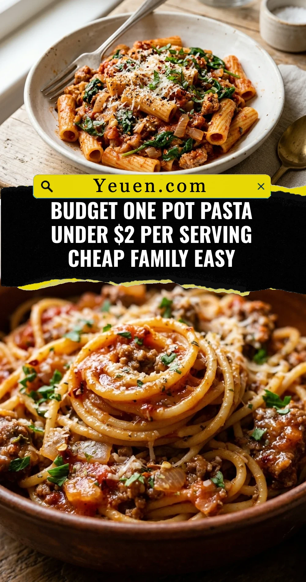 Budget One Pot Pasta Under $2 Per Serving Cheap Family Easy