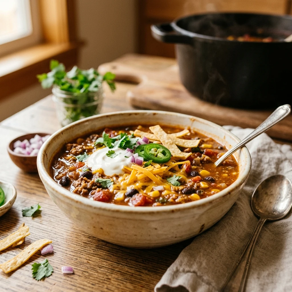 Budget One-Pot Taco Soup Under $10 For Big Batch