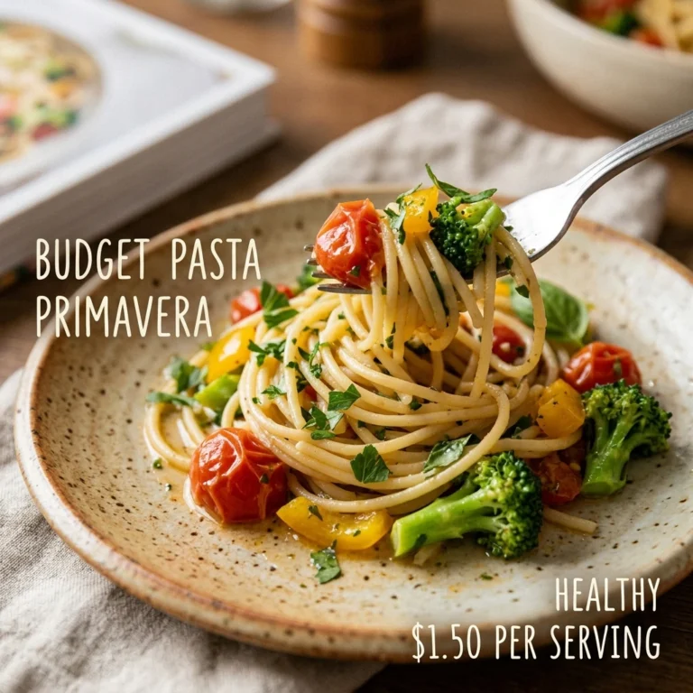 Budget Pasta Primavera $1.50 Per Serving Healthy