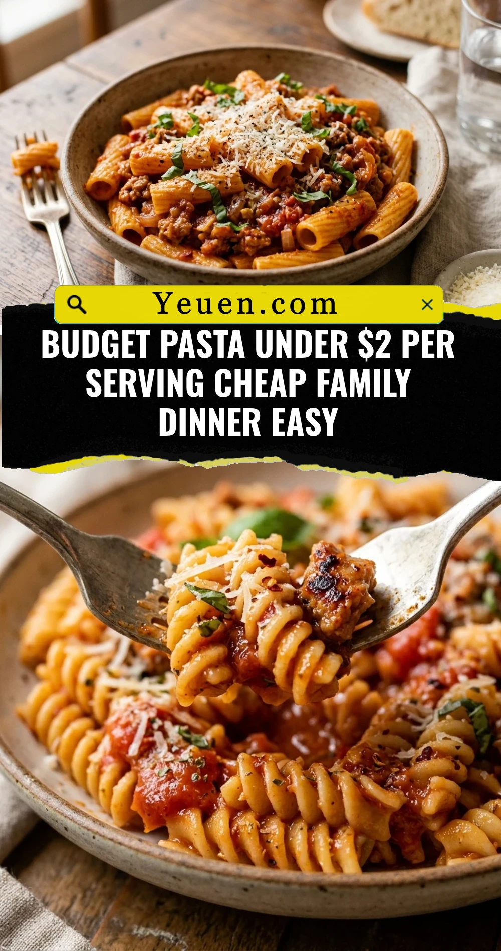 Budget Pasta Under $2 Per Serving Cheap Family Dinner Easy