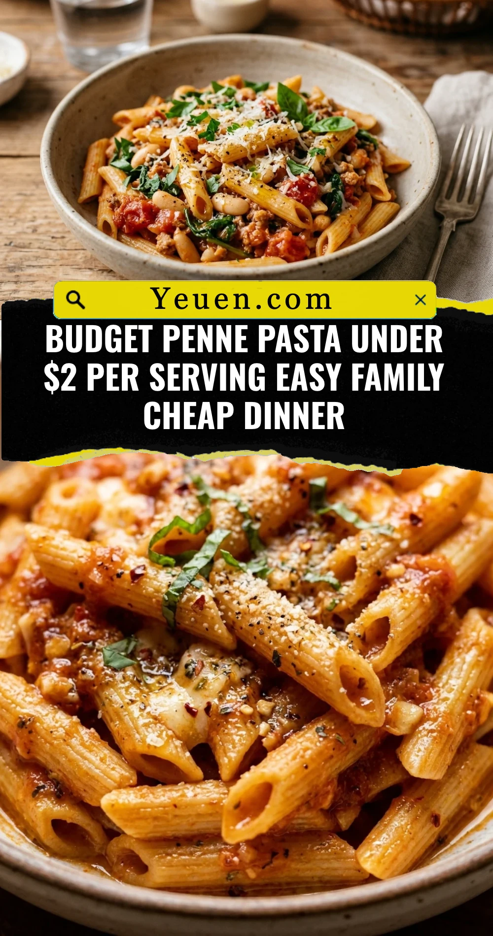 Budget Penne Pasta Under $2 Per Serving Easy Family Cheap Dinner