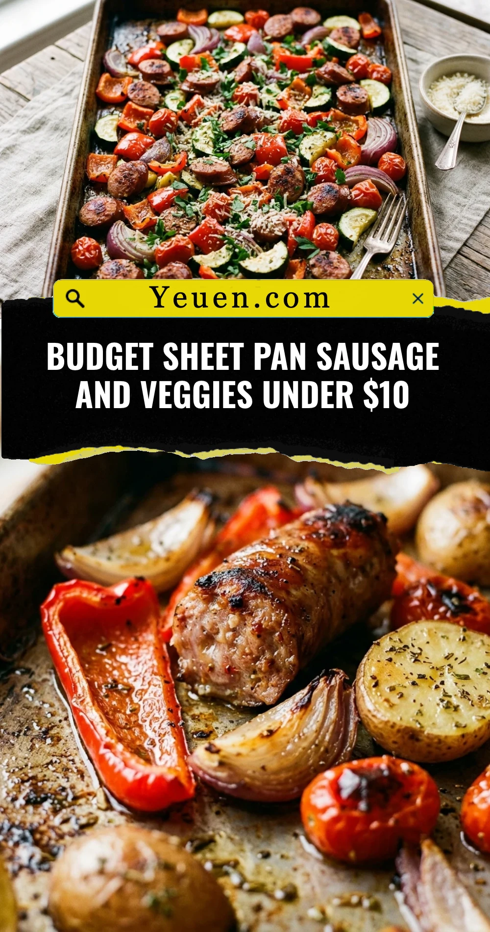 Budget Sheet Pan Sausage And Veggies Under $10