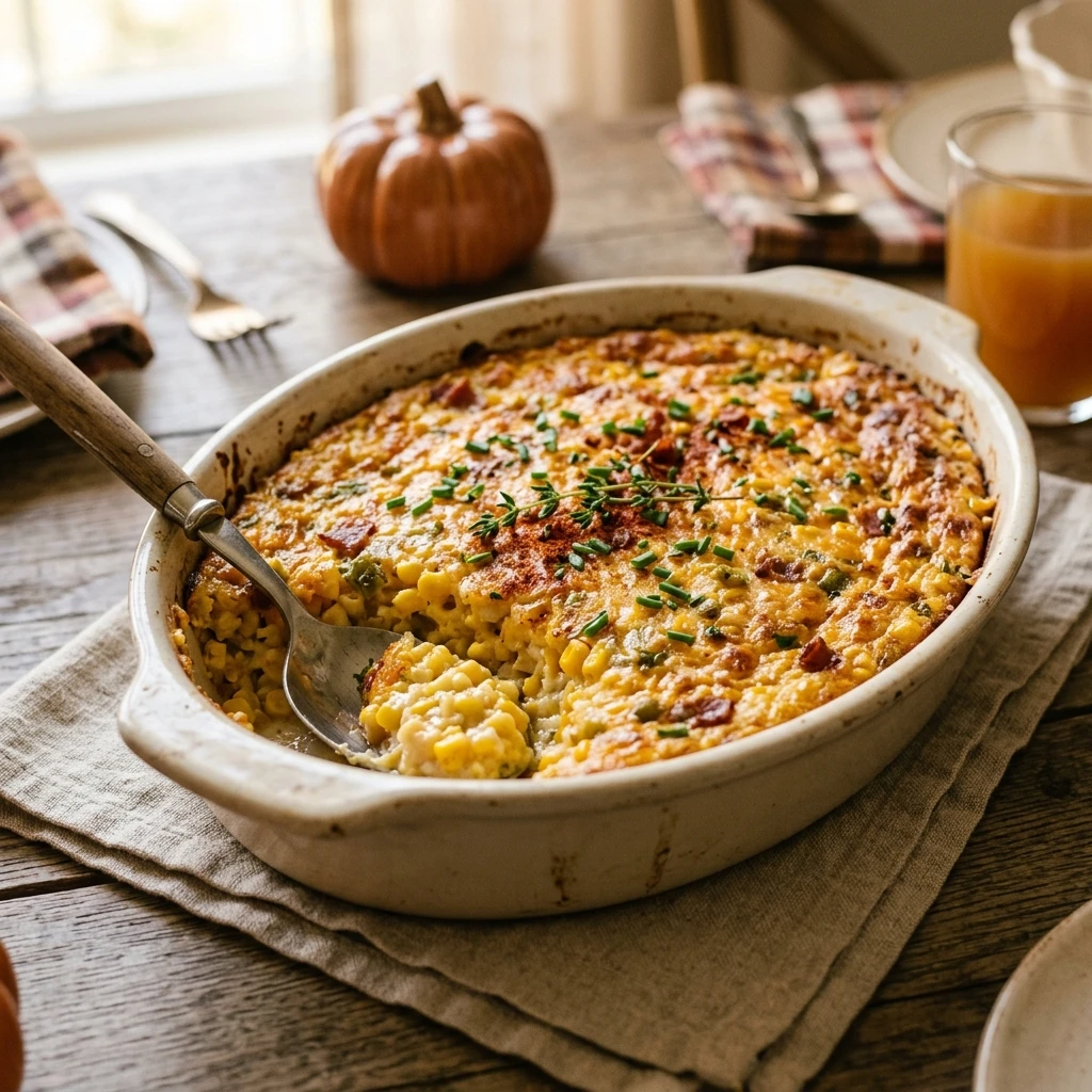 Budget Thanksgiving Corn Casserole Under $10 Make Ahead