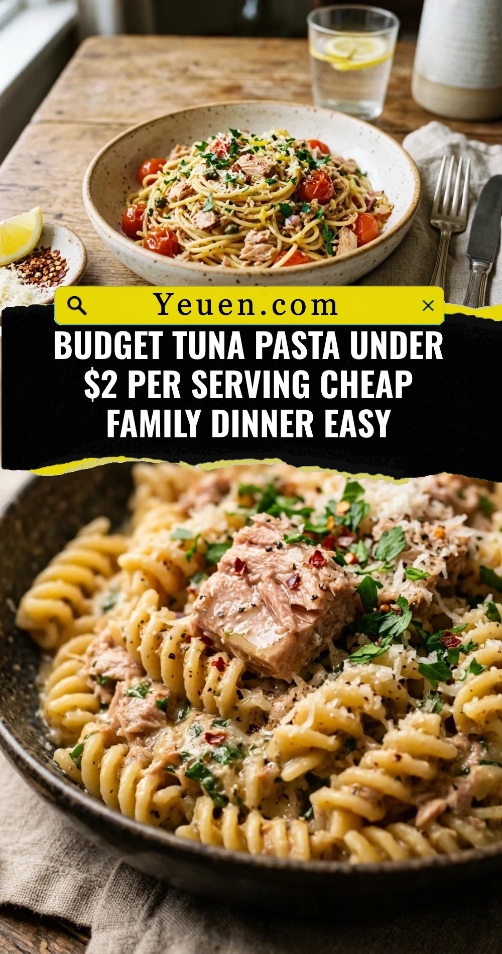 Budget Tuna Pasta Under $2 Per Serving Cheap Family Dinner Easy