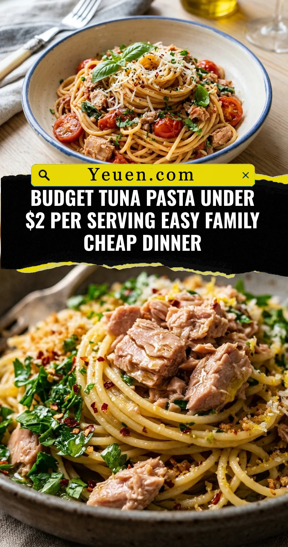 Budget Tuna Pasta Under $2 Per Serving Easy Family Cheap Dinner