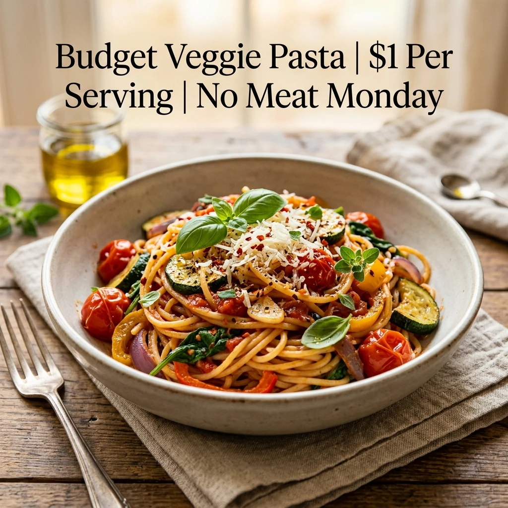 Budget Veggie Pasta $1 Per Serving No Meat Monday