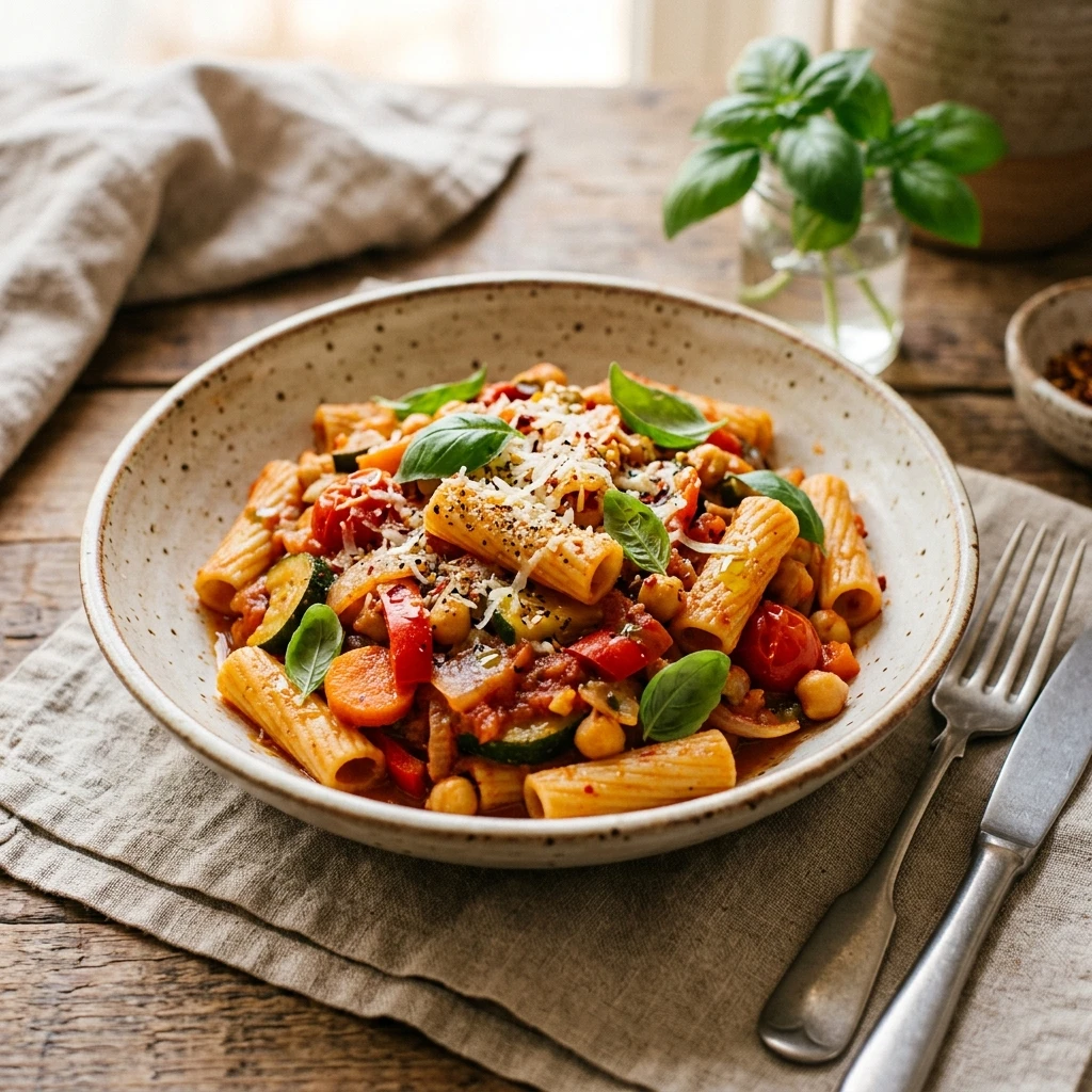 Budget Veggie Pasta $1 Per Serving No Meat