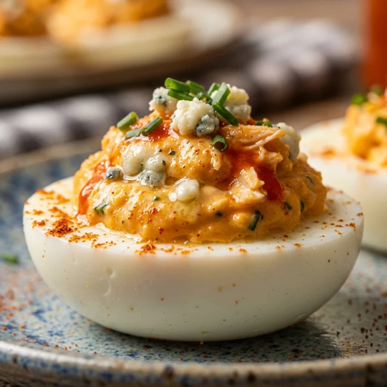 Buffalo Chicken Deviled Eggs Game Day