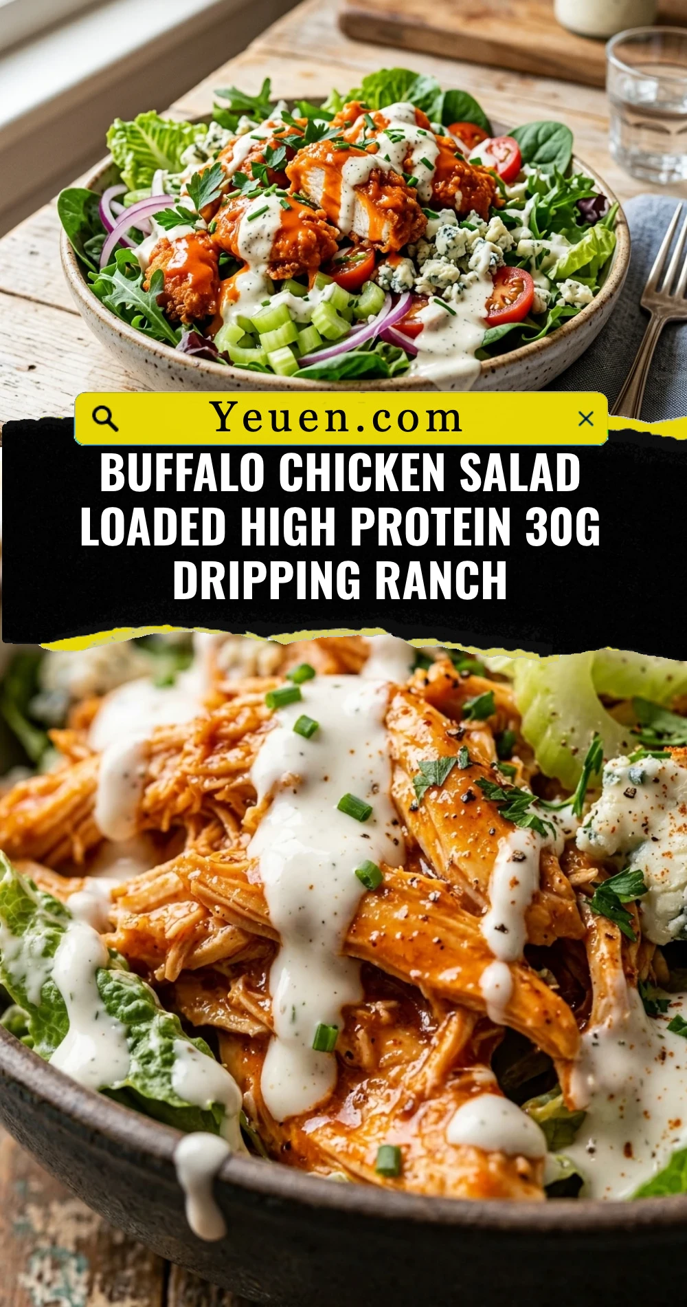 Buffalo Chicken Salad Loaded High Protein 30g Dripping Ranch